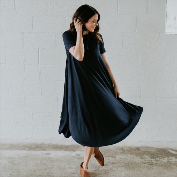 Roolee Black and White Striped Asymmetrical Dress - Picture 4 of 5